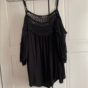 Cotton On cold shoulder lace top size Medium